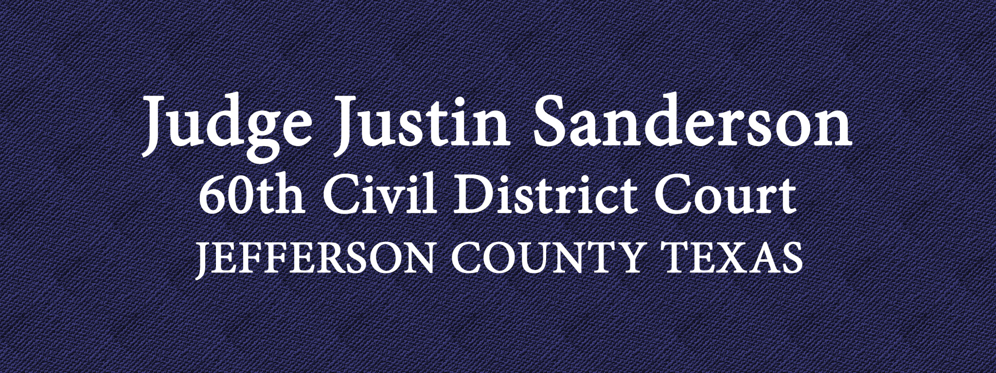 Judge Justin Sanderson